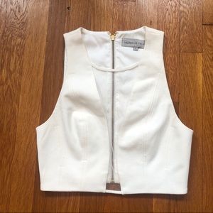 blessed are the meek white crop top size small